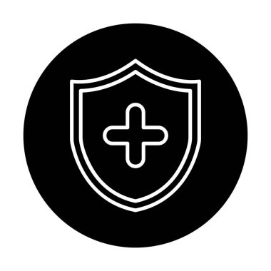 çapraz simgeli kalkan, vektör illüstrasyonu 