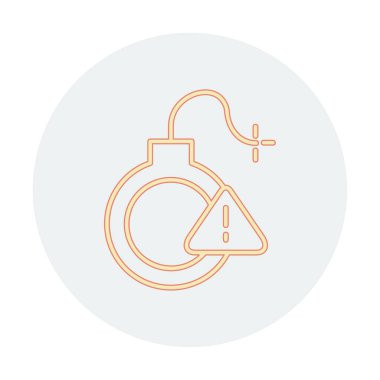 Uyarı işareti simgesinin vektör illüstrasyonu 