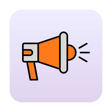 megafon simgesi vektörü web ve mobil tasarımınız için beyaz arkaplanda izole edilmiş, megafon logosu konsepti 