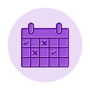 Takvim simgesi vektör illüstrasyonu