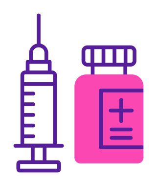 Aşılama web simgesi, vektör illüstrasyonu