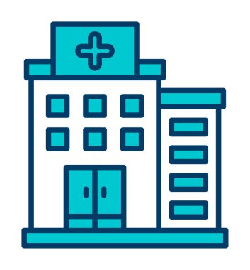 Hastane simgesi, vektör illüstrasyonu