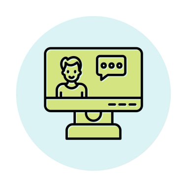 TV haber simgesi, vektör illüstrasyonu basit tasarım