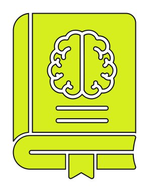 Nöroloji Kitabı web simgesi vektör illüstrasyonu