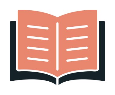Kitap web simgesi vektör illüstrasyonunu aç