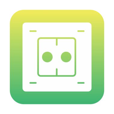 Modern Elektrik Soket simgesinin vektör illüstrasyonu       