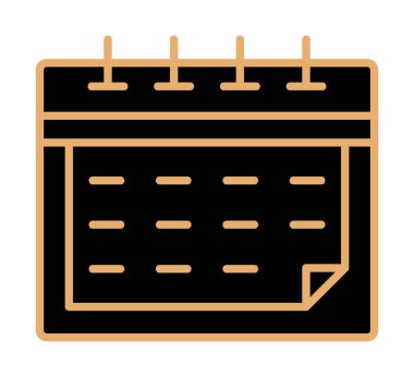 Takvim simgesi, vektör illüstrasyon tasarımı