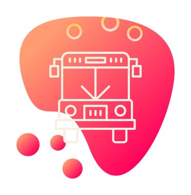 bus simgesi, vektör illüstrasyonu