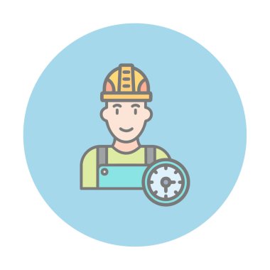 Çalışma Zamanı web simgesi vektör illüstrasyonu