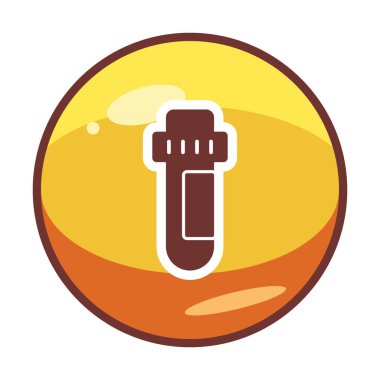 Modern eğitim ikonunun vektör çizimi. Test Tübü                                   