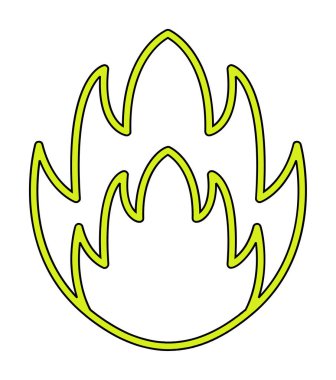 Ateş simgesi tasarımının vektör illüstrasyonu