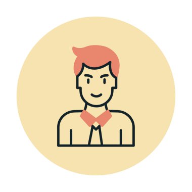 Man web simgesi, vektör illüstrasyonu 