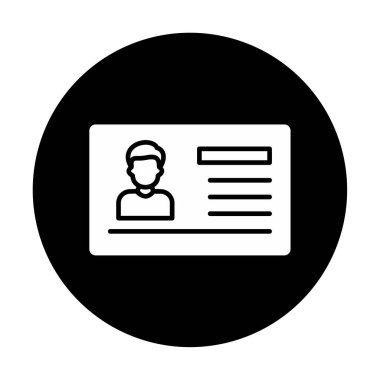 Visa belgesi simgesinin vektör illüstrasyonu 