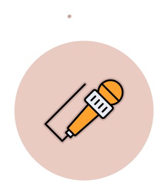 mikrofon web simge vektör çizim 