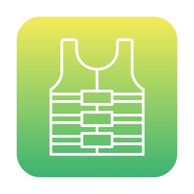 Can yeleği simge vektör çizim