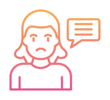 Sohbet ileti simgesi, vektör illüstrasyonu 