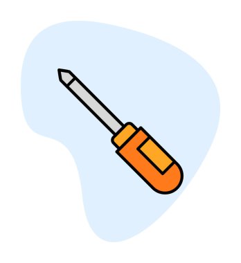 tornavida aracı izole edilmiş simge vektör çizimi