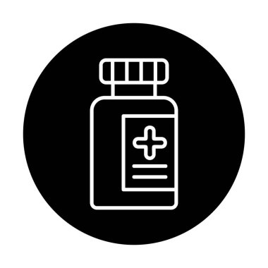 Tıbbi ikon vektör çizimi. Aşı               