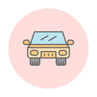 Araba düz simgesi. Vektör çizim 