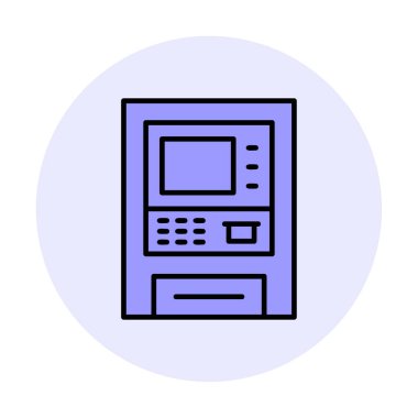 atm simge vektör illüstrasyonu 