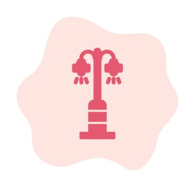 Sokak lambası. Web simgesi basit illüstrasyon 