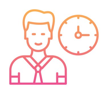 Çalışma Zamanı web simgesi vektör illüstrasyonu