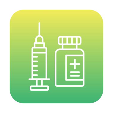 Aşılama web simgesi, vektör illüstrasyonu