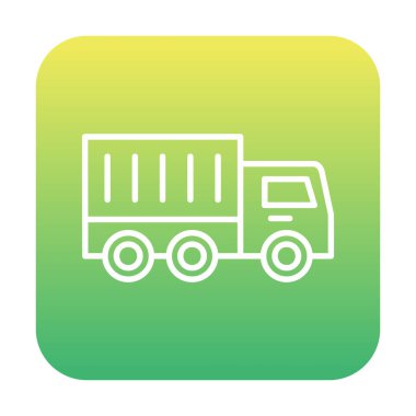 kamyon simgesi, vektör illüstrasyonu