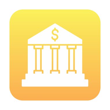 Banka simgesi, vektör illüstrasyonu 