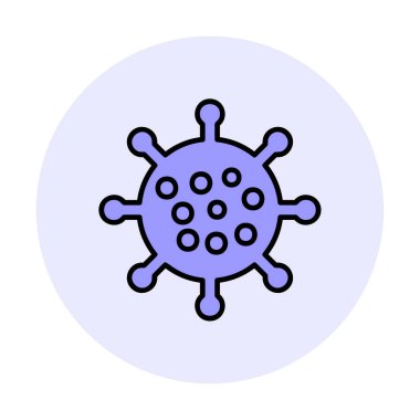 Corona virüs simgesi, covid-19 salgın hastalık sembolü, çizgi biçimi vektör simgesi