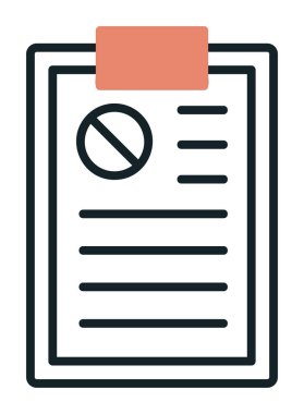 Basit Dilekçe simgesi, vektör illüstrasyonu