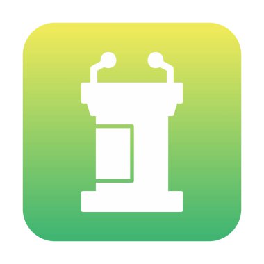 Podyum simgesinin vektör illüstrasyonu 