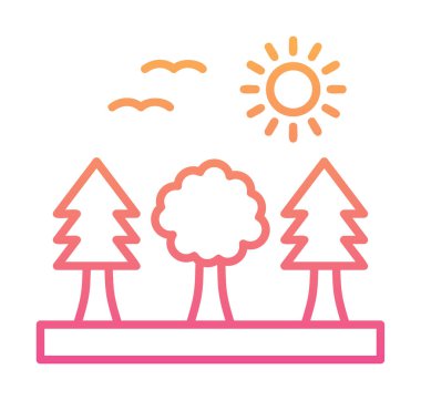 forest icon, vector illustration simple design