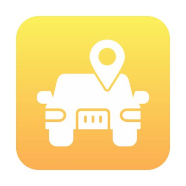 Araba Konumu ikon vektör illüstrasyonu                      