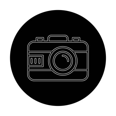 fotoğraf makinesi simgesi, vektör illüstrasyonu 