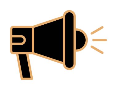 megafon simgesi vektörü web ve mobil tasarımınız için beyaz arkaplanda izole edilmiş, megafon logosu konsepti 