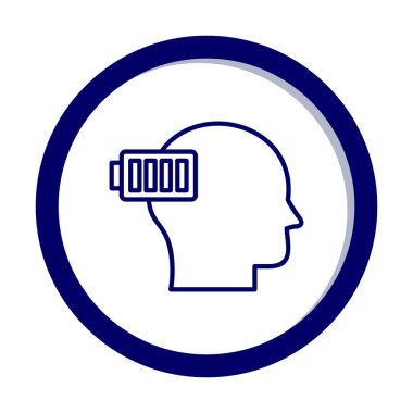 Baş pil simgesinin vektör illüstrasyonu