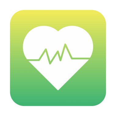 kalp atışı ikonu, vektör illüstrasyonu 