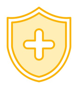 çapraz simgeli kalkan, vektör illüstrasyonu 