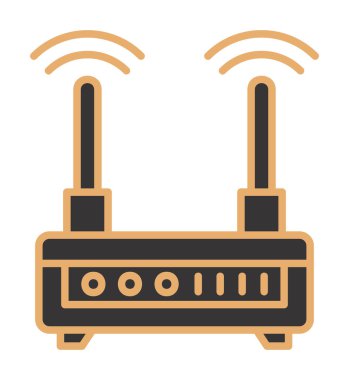  Wi-fi yönlendirici vektör illüstrasyonu