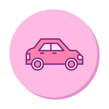 Araba düz simgesi. Vektör çizim 