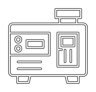 Elektrik jeneratörü satır simgesi biçimi