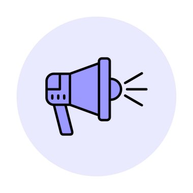 megafon simgesi vektörü web ve mobil tasarımınız için beyaz arkaplanda izole edilmiş, megafon logosu konsepti 