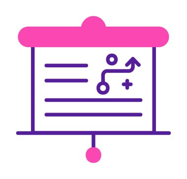 Basit Strateji simgesi, vektör illüstrasyonu