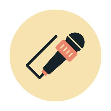 mikrofon web simge vektör çizim 