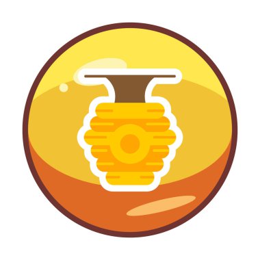 Arı kovanı simgesi vektör illüstrasyonu