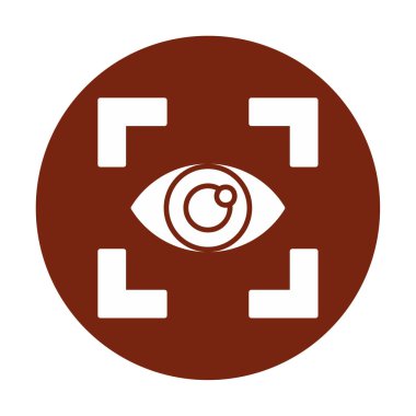 Vizyon düz simgesi, vektör çizim