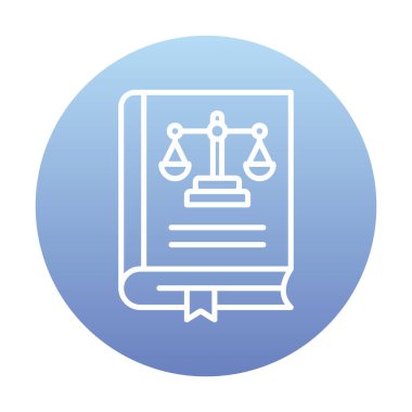 Hukuk kitabı. Web simgesi basit illüstrasyon 