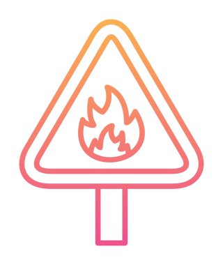 Yanıcı işareti simgesi, vektör çizim