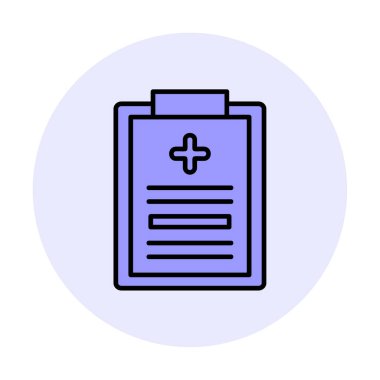 Tıbbi Kayıtlar ikonu. Basit resimleme                                 